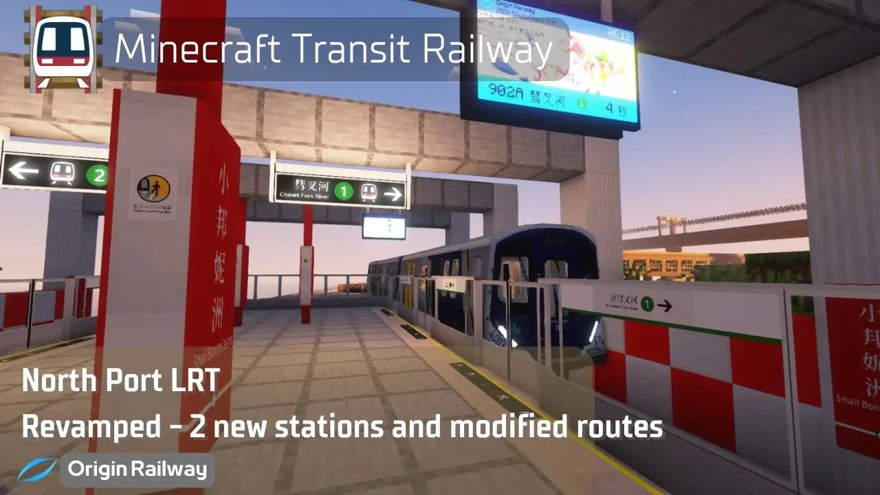 Minecraft Transit Railway - North Port LRT rearrangement and expansion