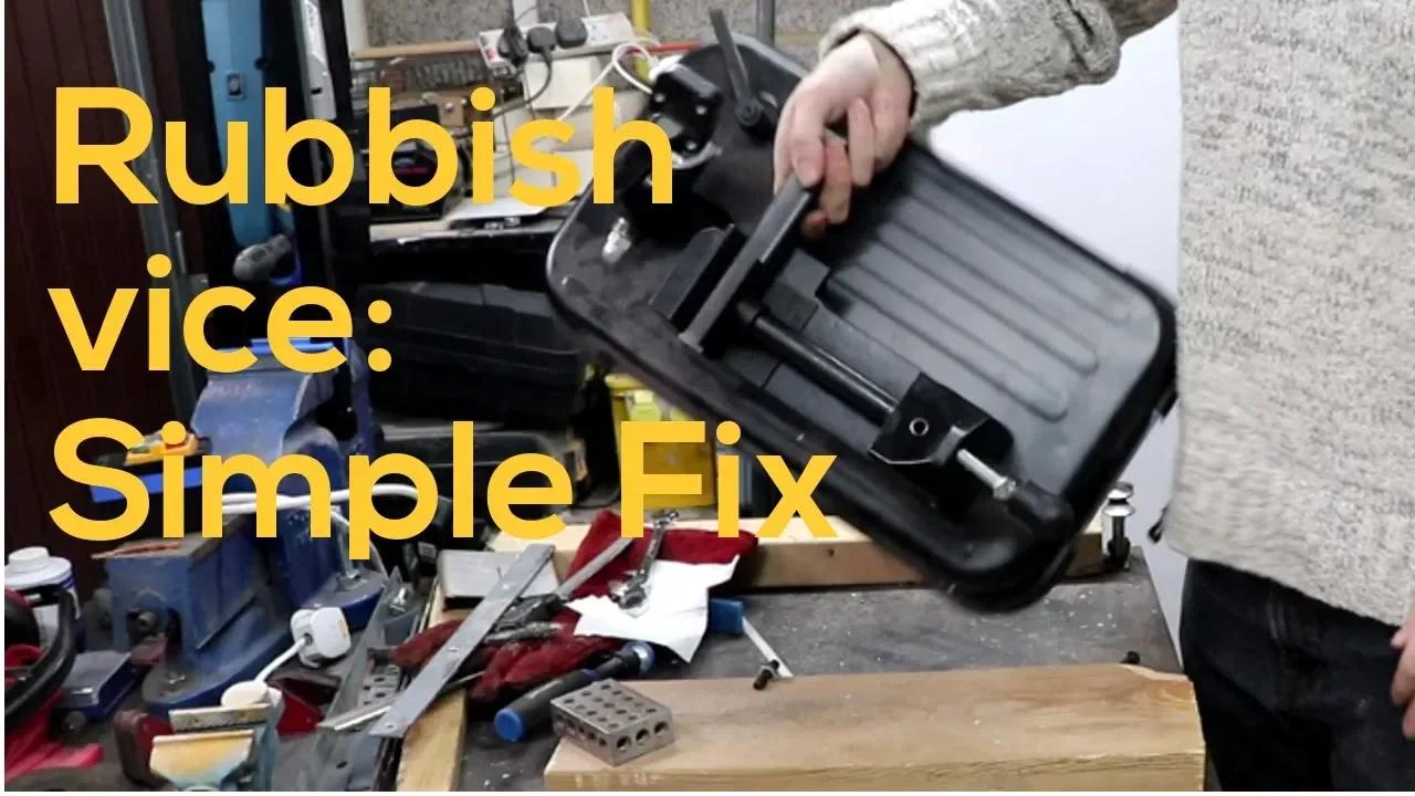 Image showcasing Rubbish vice - Simple Fix - Aldi workzone bandsaw