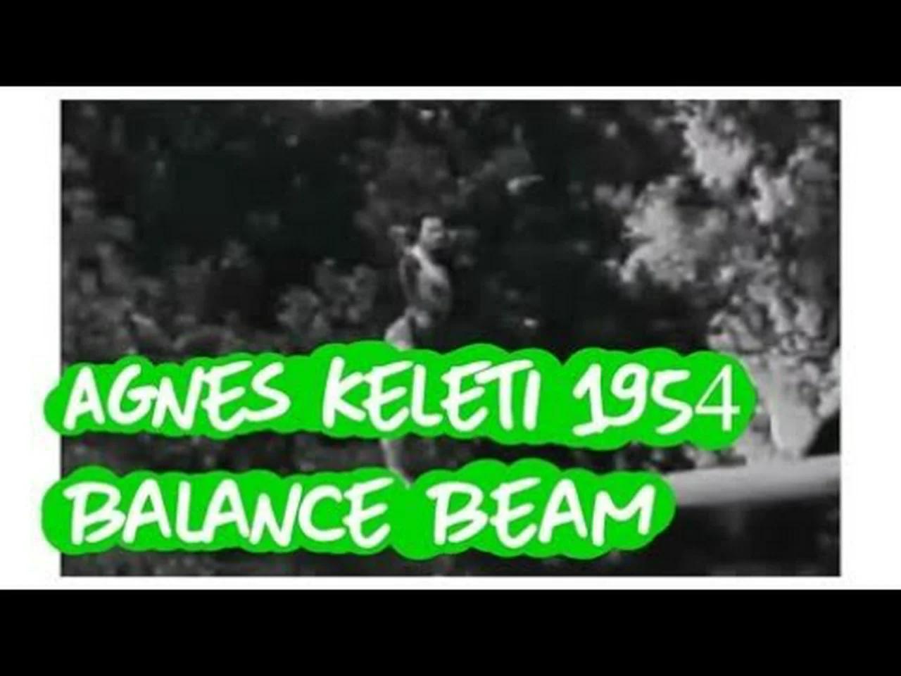 agnes-keleti-1954-gymnastics-balance-beam