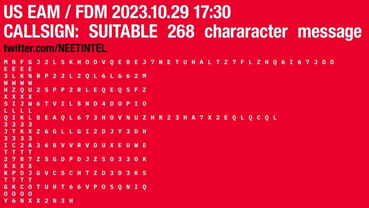 Very long EAM! 268 character Emergency Action Message – October 29 2023 ...