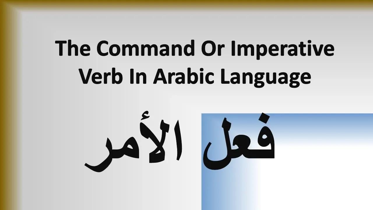 The Command Tense In Arabic Language | Arabic Verbs | فعل الأمر