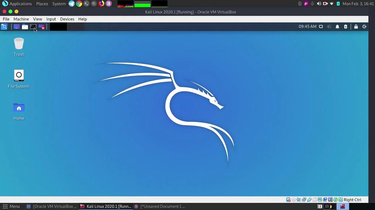 Install Kali Linux 2020 1 on Virtualbox - HackingPassion.com :  root@HackingPassion.com-[~]