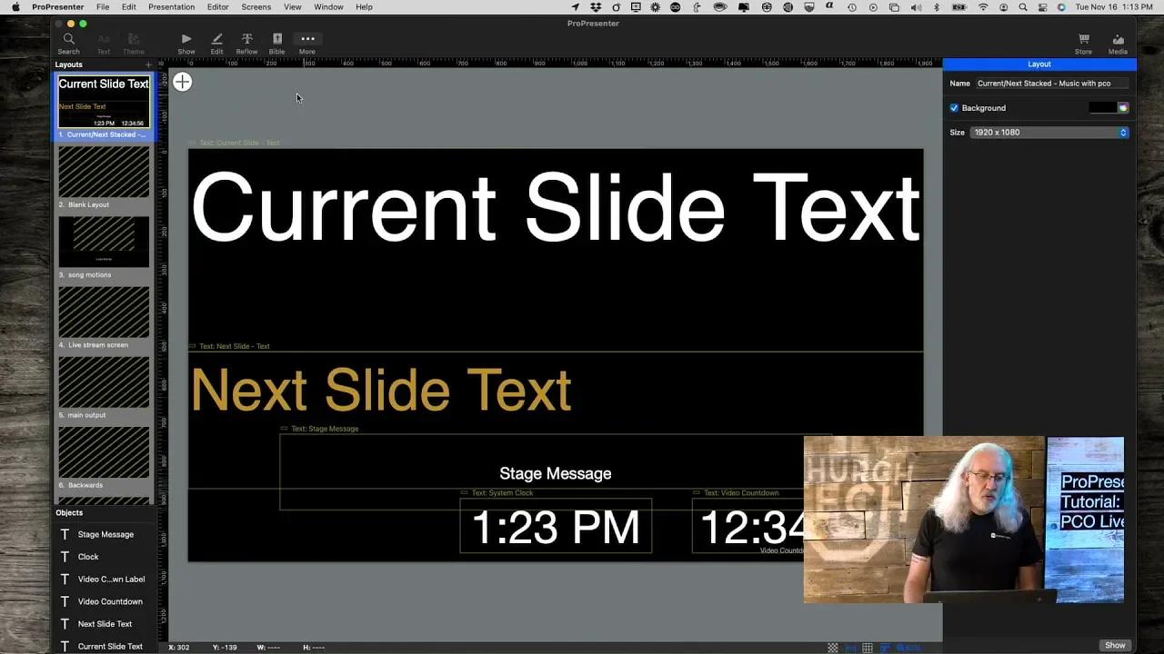 ProPresenter 7 Tutorial How to use Planning Center live timers on a