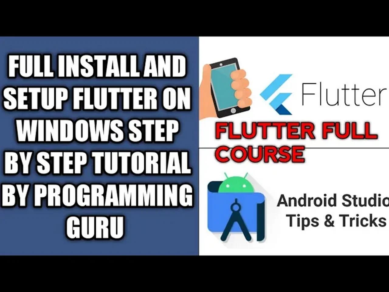 How to install Flutter on Windows Step By Step | Flutter Run First App ...