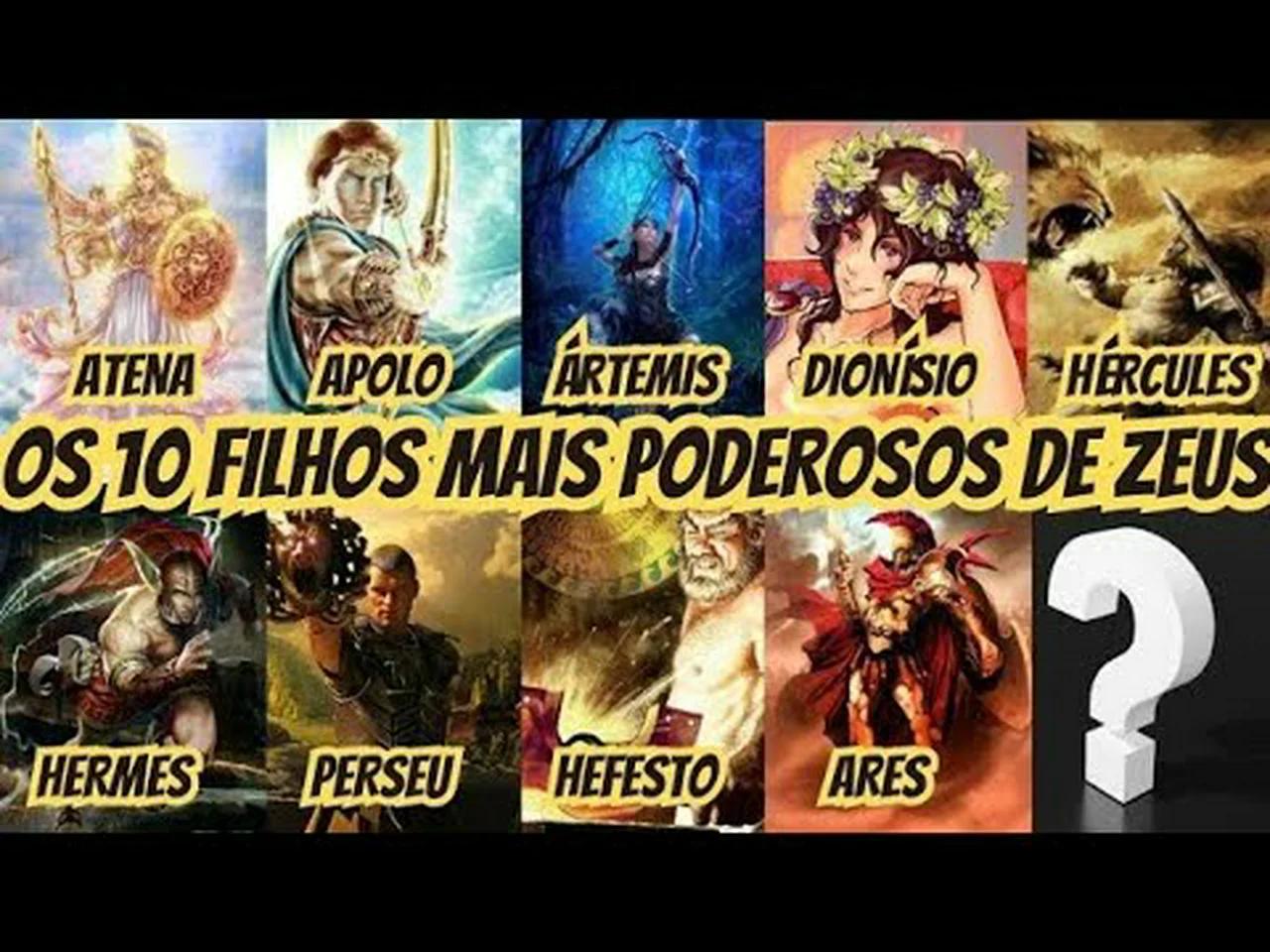 ( CURIOSIDADES) OS 10 FILHOS E FILHAS DE ZEUS MAIS PODEROSOS E PODEROSAS