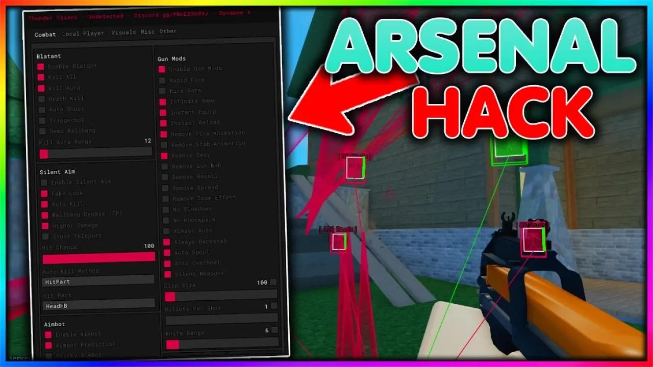 Arsenal script hack gui kill all god mode aimbot esp more