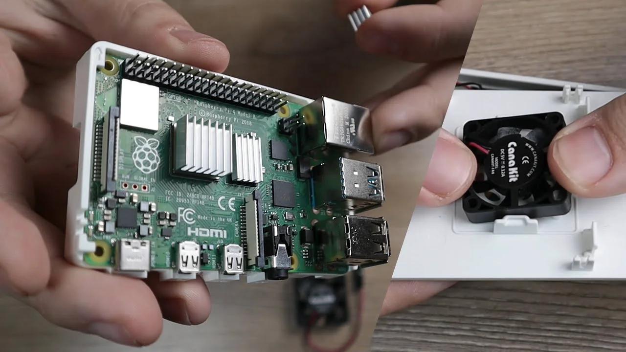 CanaKit Install Raspberry Pi 4 Heatsinks and Fan - THERMAL TEST