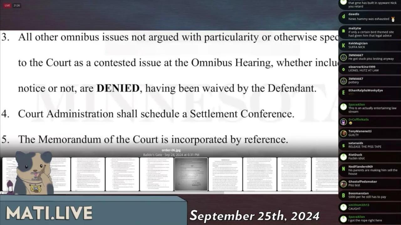 MATI: The Rekieta Segment - Franks Motion, DENIED (Sep 24, 2024)