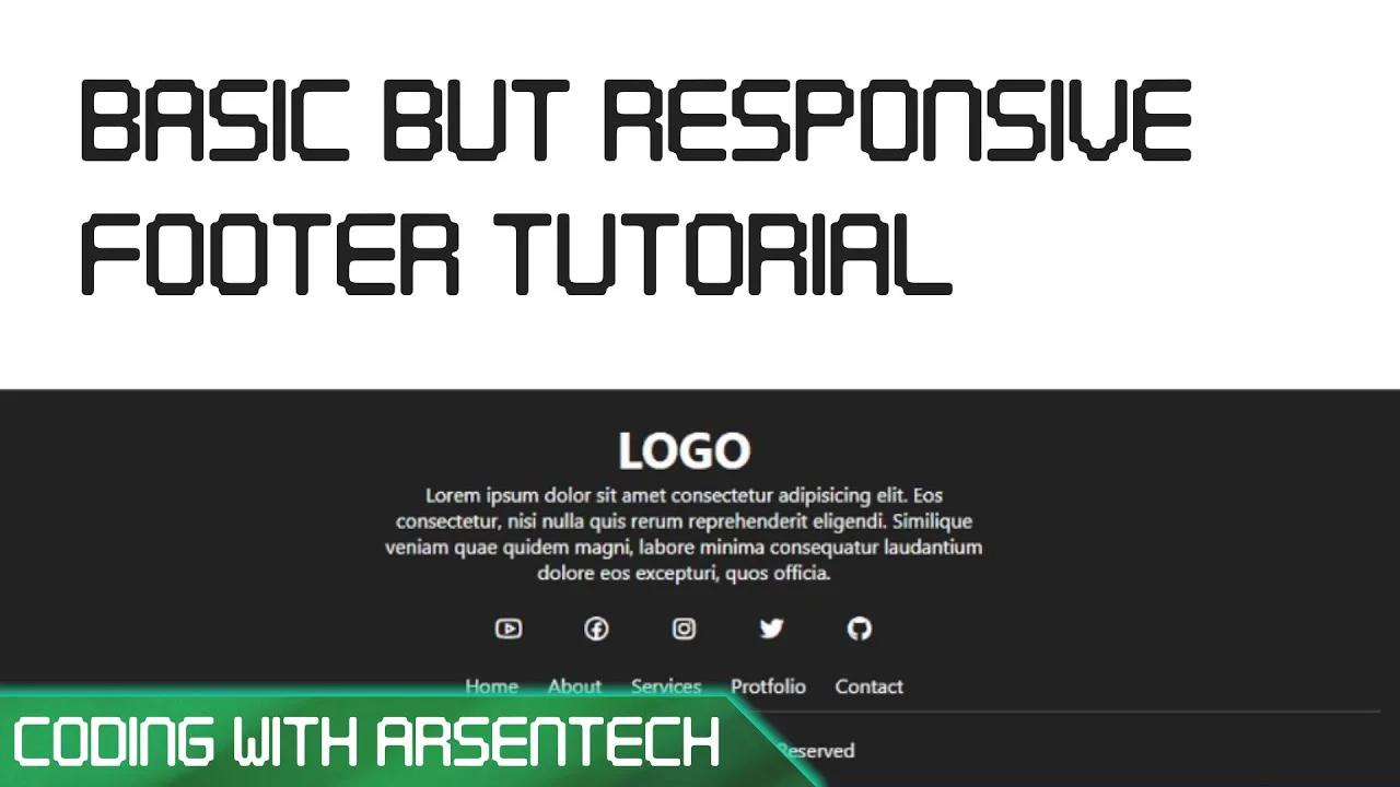 Basic, But Responsive Footer Tutorial [HTML, CSS]