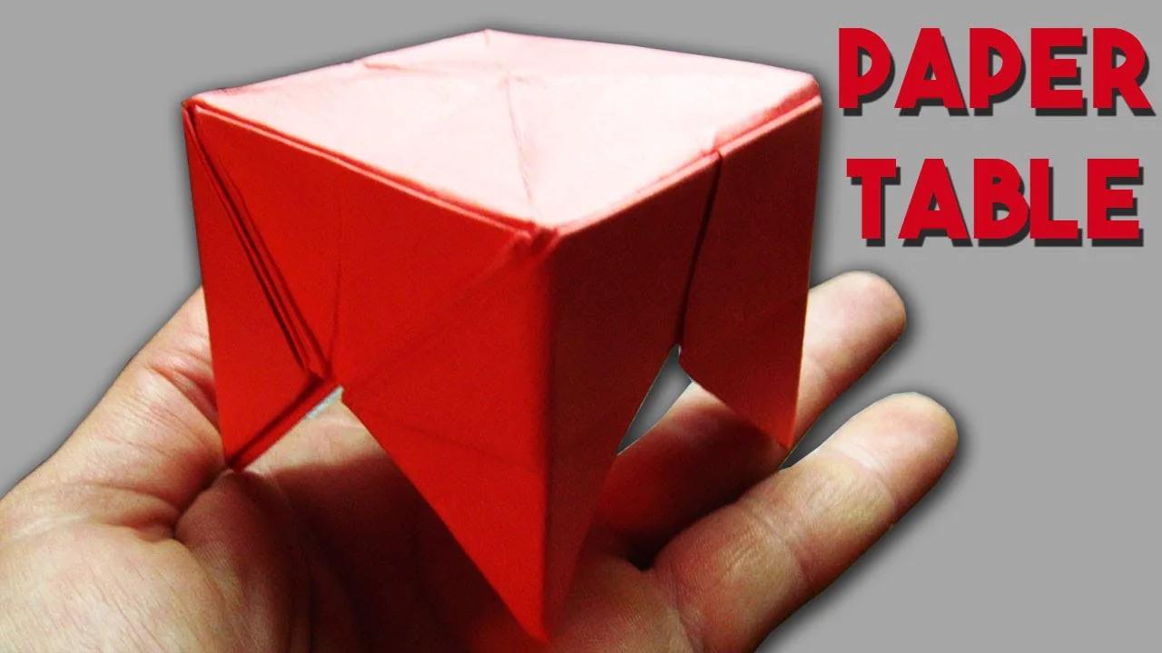 How to make an EASY PAPER TABLE step by step PAPER ORIGAMI