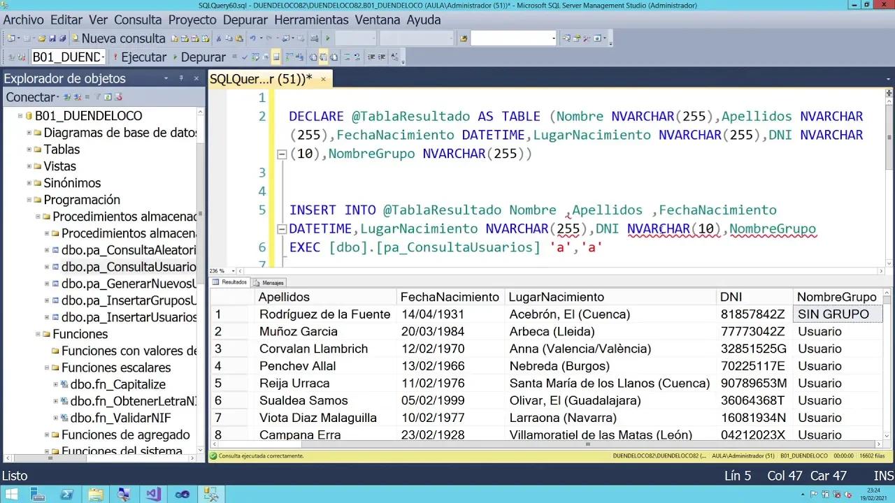 SQL Insertar Datos De Un Procedimiento A Una Tabla