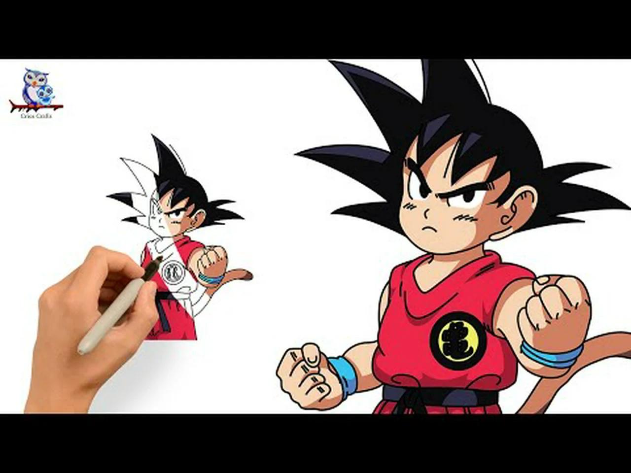 How To Draw Anime Kid Goku (Dragon Ball Z) Tutorial