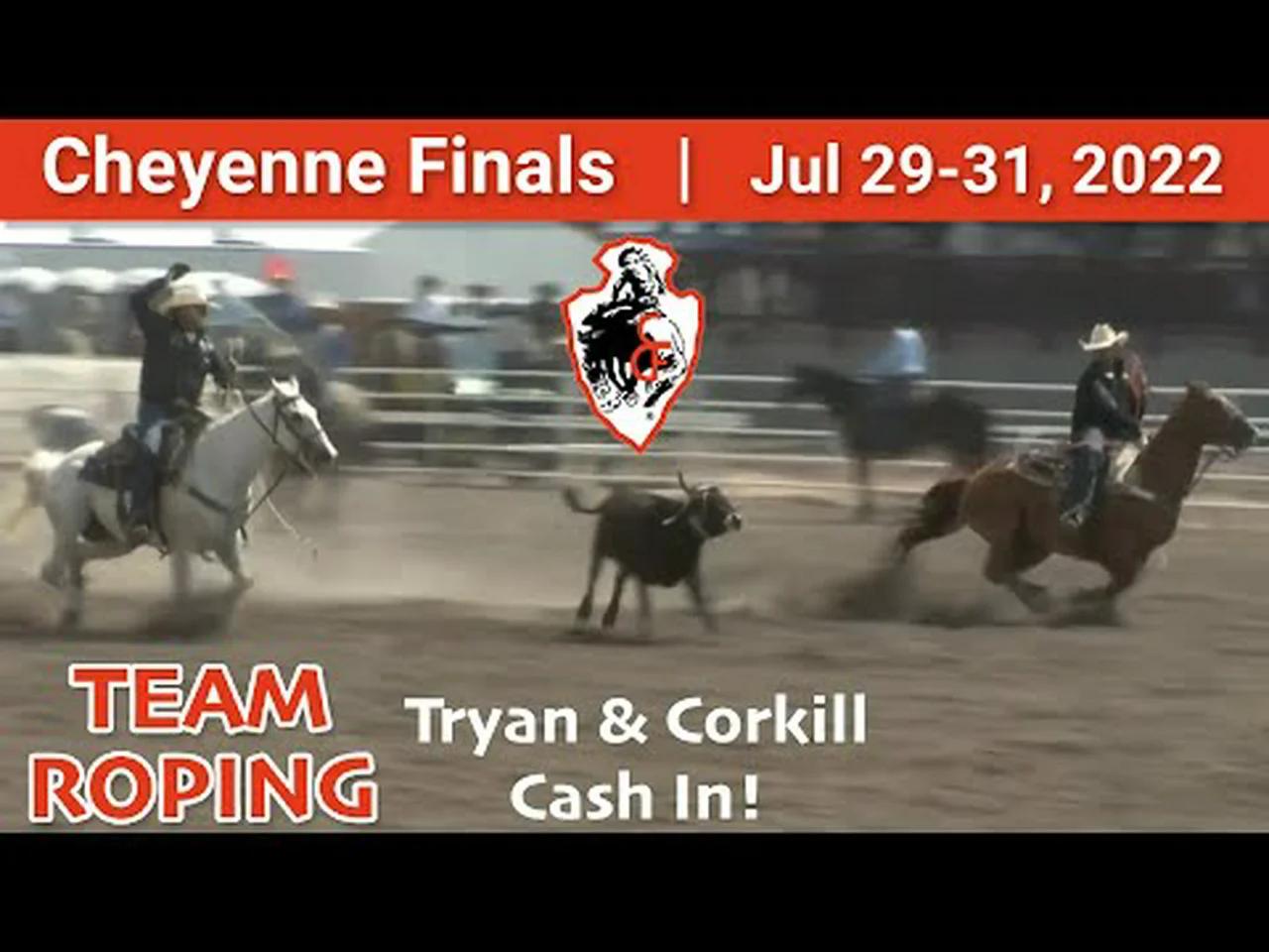 Cheyenne Team Roping Finals Highlights 2022 (PRCA Rodeos)