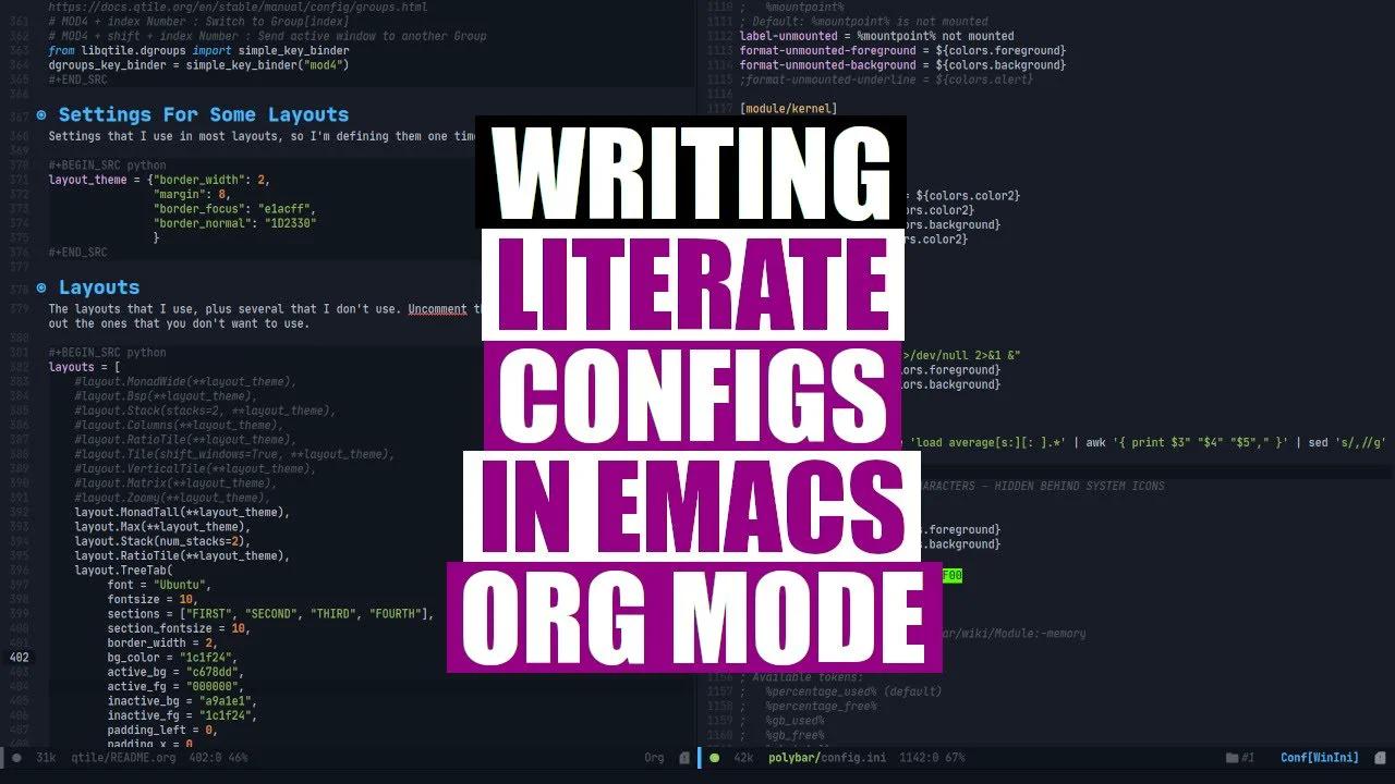 Every Config Should Be A Literate Config! DT LIVE