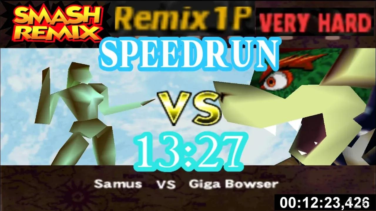 Smash Remix Classic Mode Remix 1p Speedrun With Samus Very Hard In