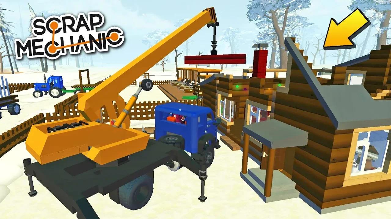 👨‍🚒 СТРОИТЕЛИ ВОССТАНАВЛИВАЮТ БАБКИН ДОМ 🏡 МУЛЬТИК в СКРАП МЕХАНИК 🔨  Scrap Mechanic 💾