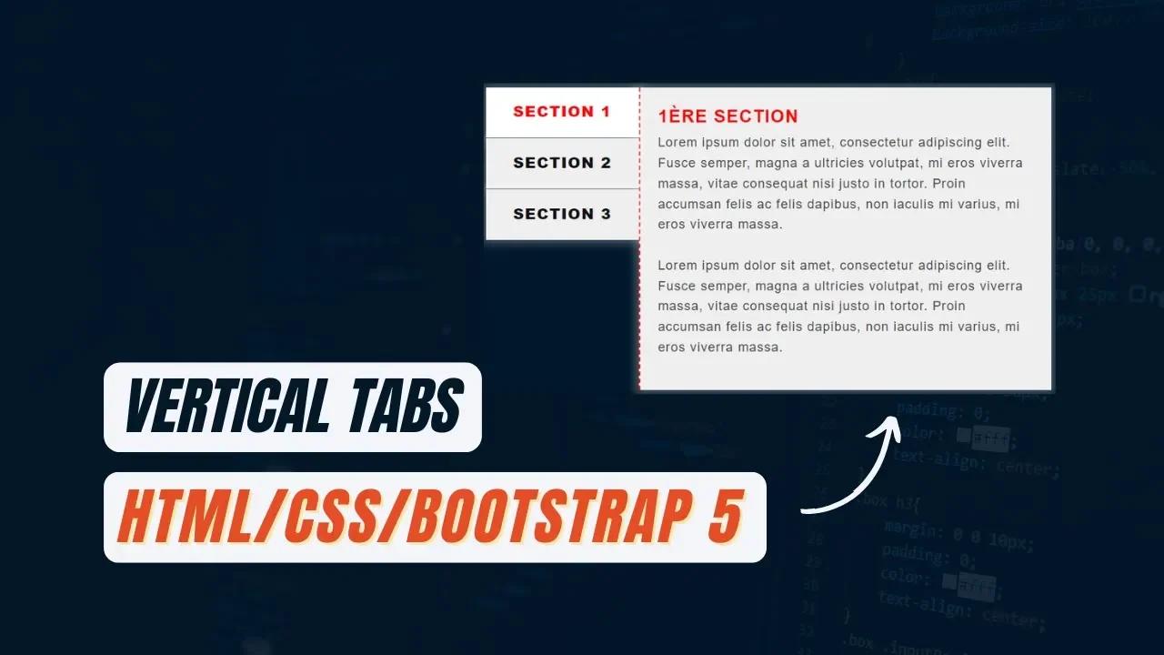 How to Create a Vertical Tab using HTML, CSS and Bootstrap 5