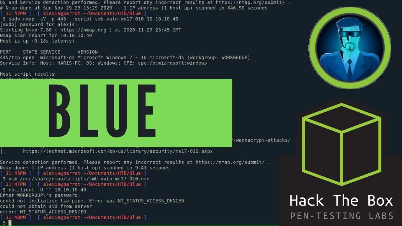 Hackthebox Blue Walkthrough Learn Windows Enumeration