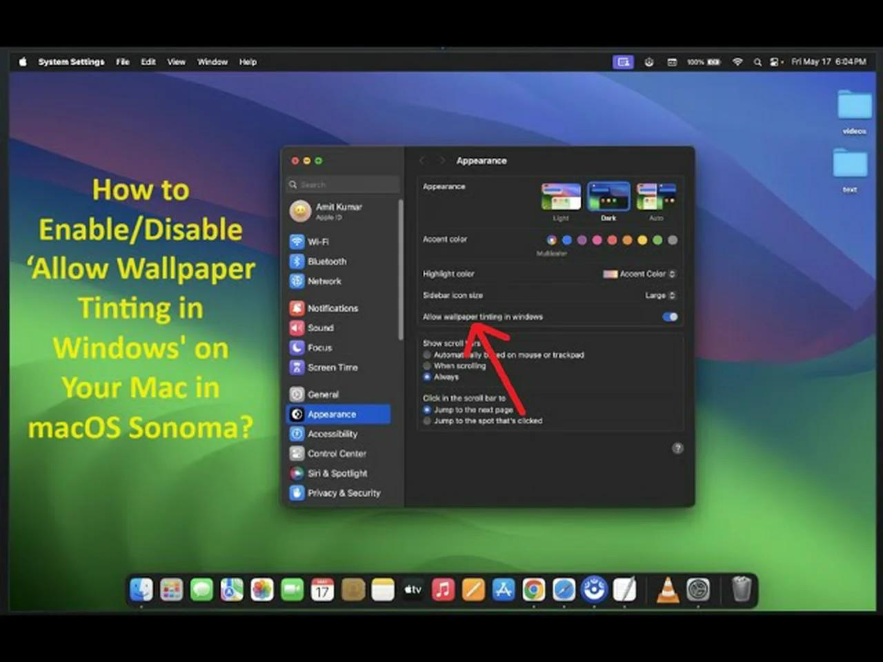 How to Enable/Disable ‘Allow Wallpaper Tinting in Windows' on Your Mac ...