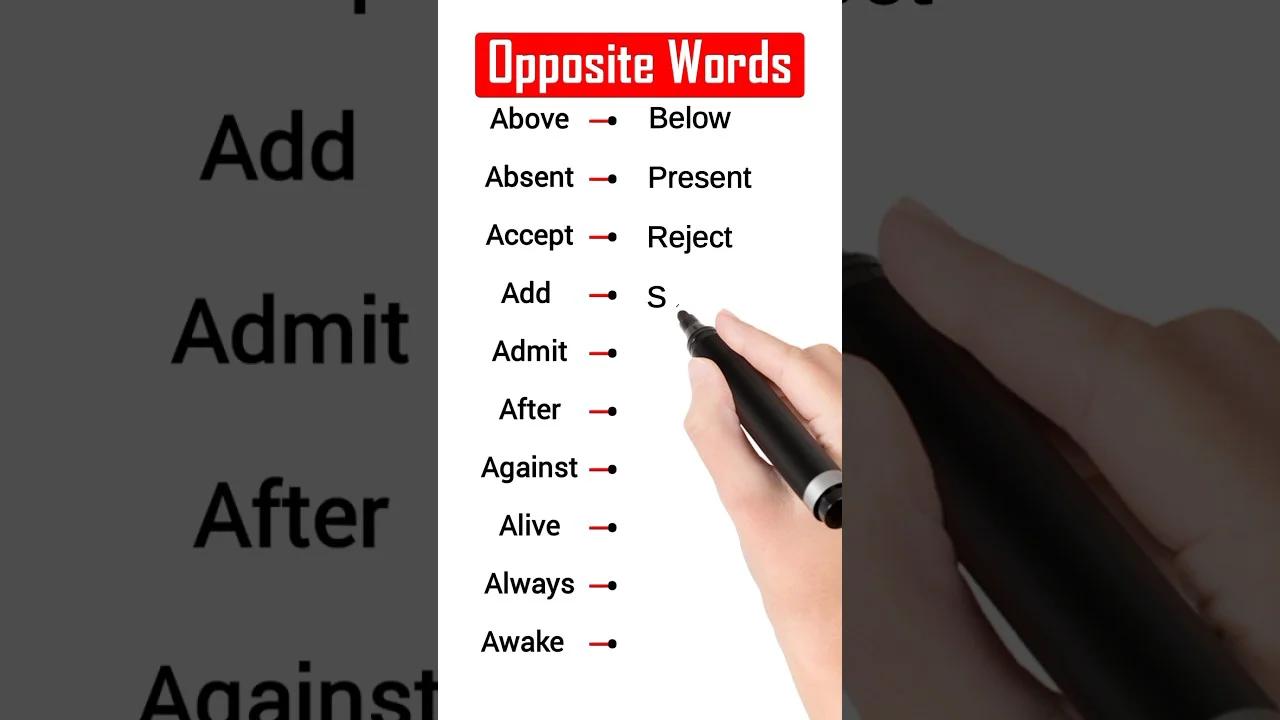 OPPOSITE WORD DEFINITION IN ENGLISH intelligence overview