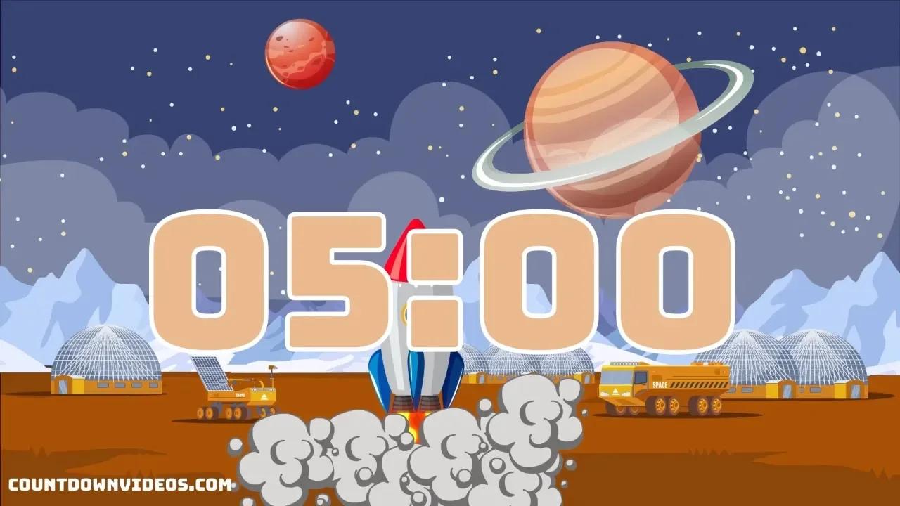 5 Minute Classroom Timer рџљђspacex For Kids With Musicрџєђ