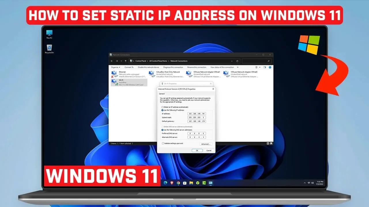 how to make ip static windows 11