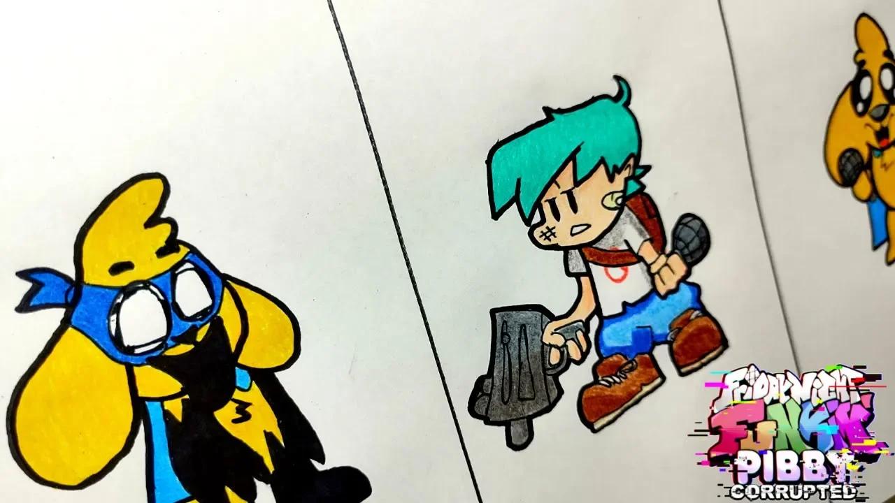 DIBUJO FRIDAY NIGHT FUNKIN vs PIBBY MIKECRACK (SUPER MIKE, BOYFRIEND ...