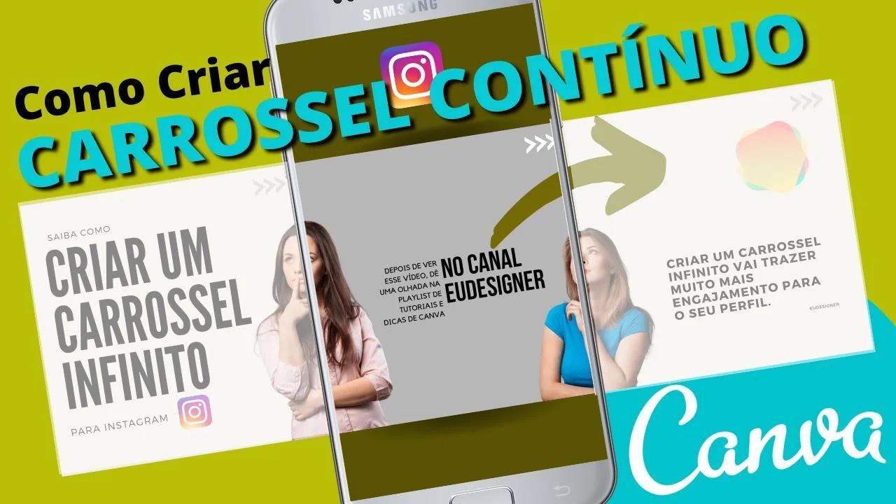 Como criar post CARROSSEL INFINITO para Instagram pelo Canva [2 formas ...