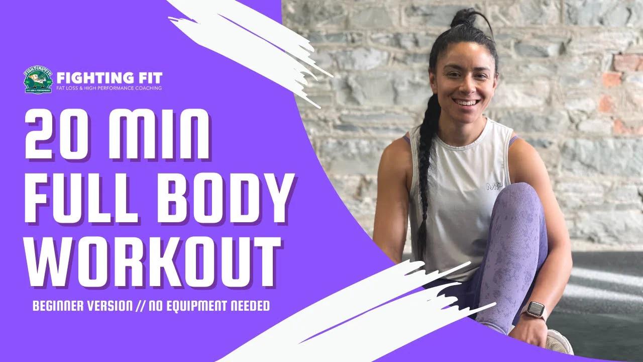 20 Min Full Body Workout Beginner Version No Equipment