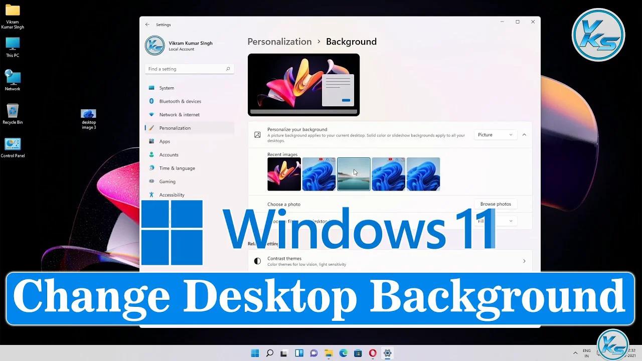 How To Change Desktop Background in Windows 11