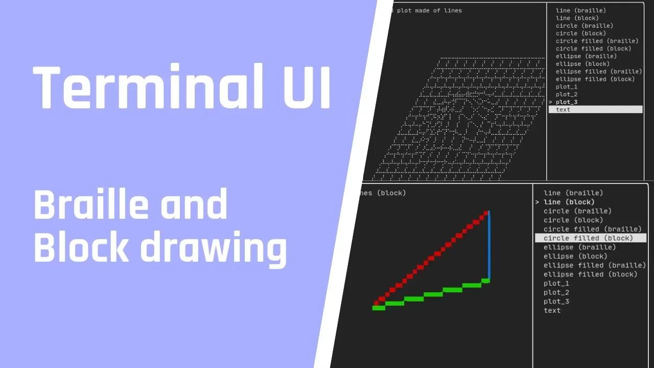 Terminal UI - Braille and Block drawing - DEMO FTXUI