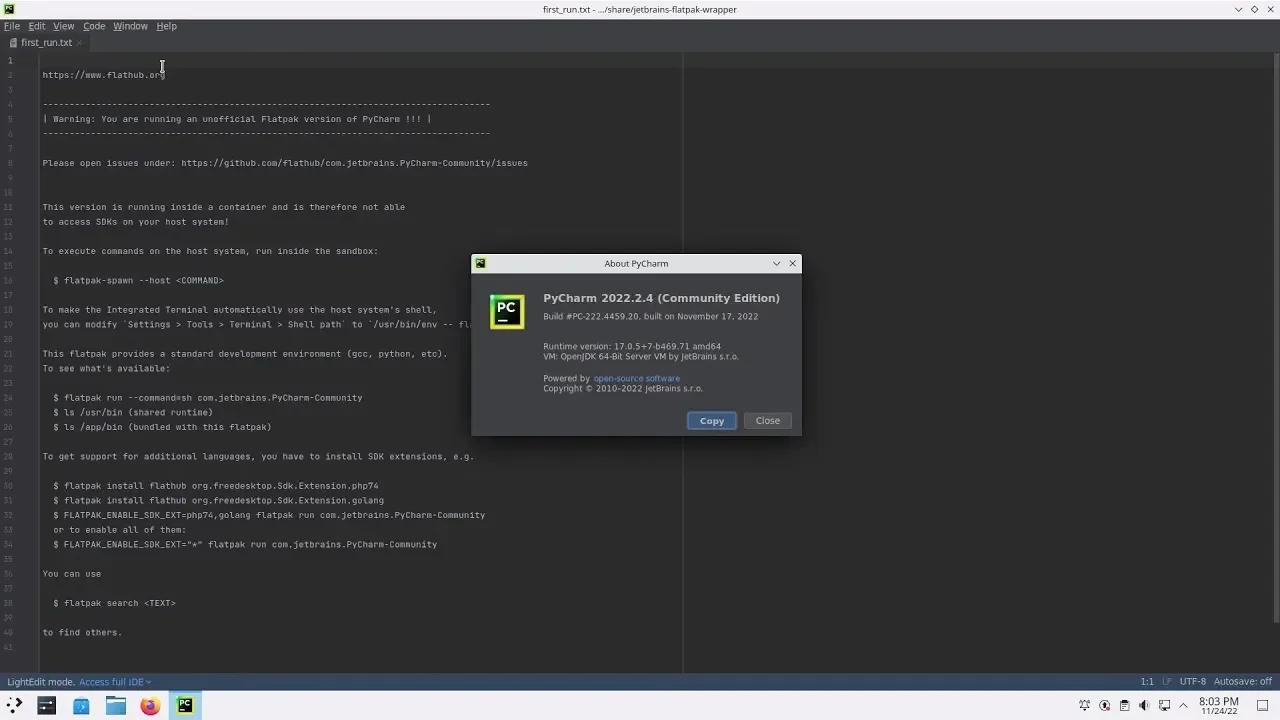 How to install PyCharm Community edition on KDE Neon