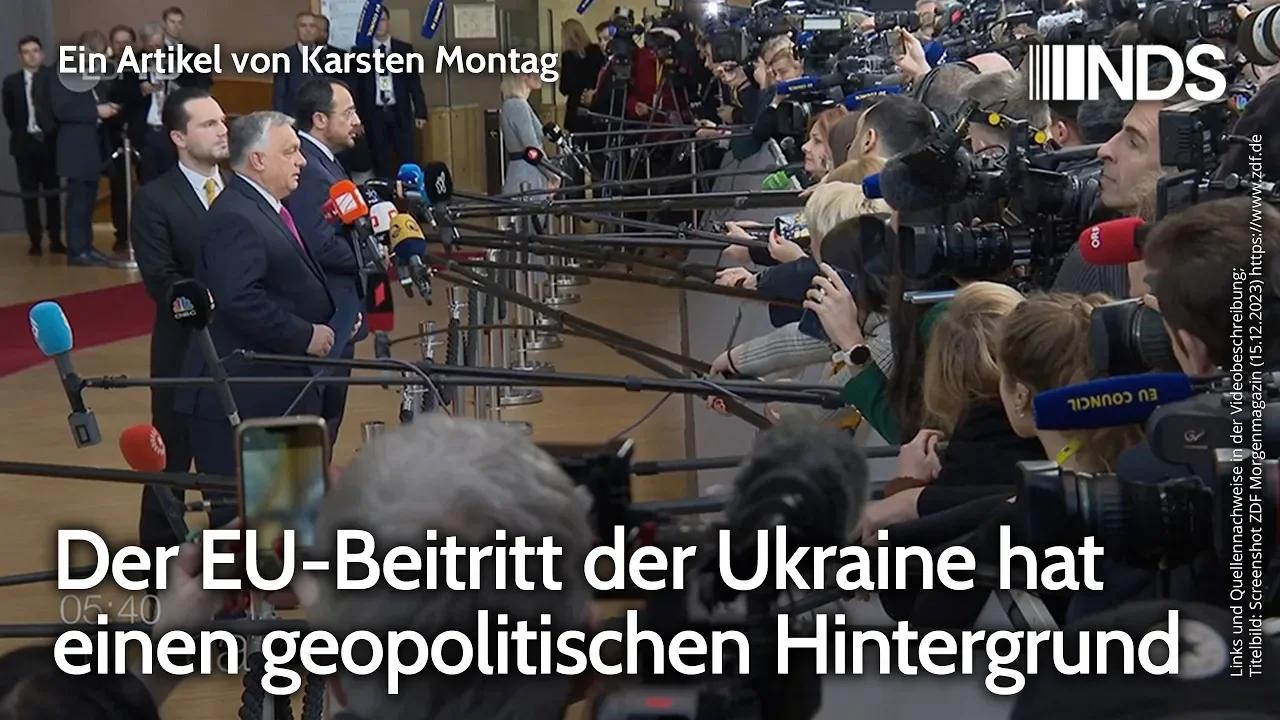 Der EU-Beitritt Der Ukraine Hat Einen Geopolitischen Hintergrund ...