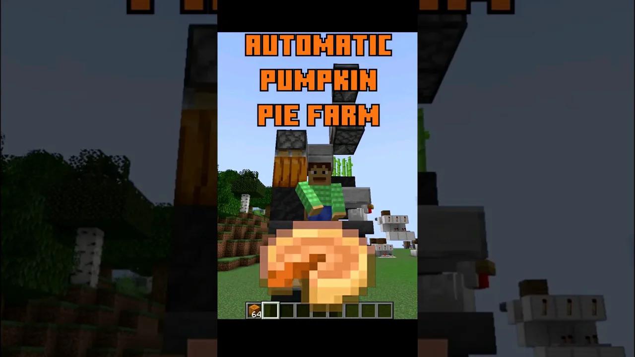 I Made An Automatic Pumpkin Pie Using Crafter Minecraft Autocraft Minecraftfarm