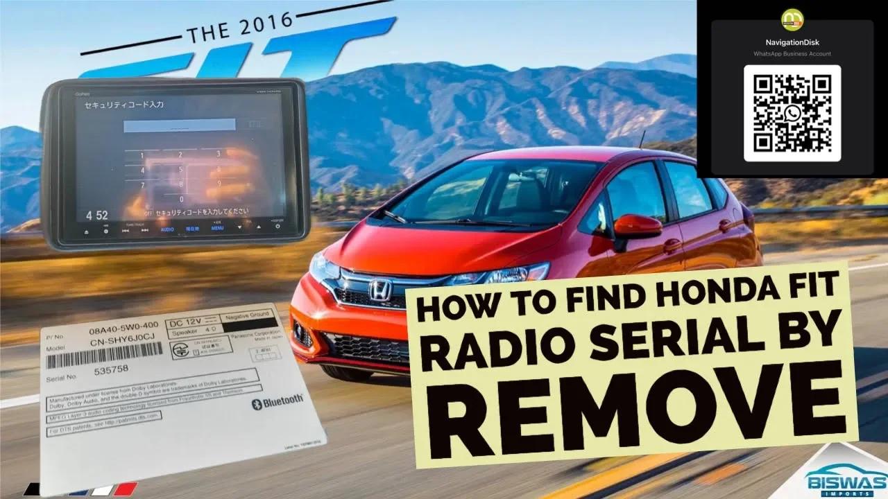 How to find HONDA FIT RADIO serial a details step