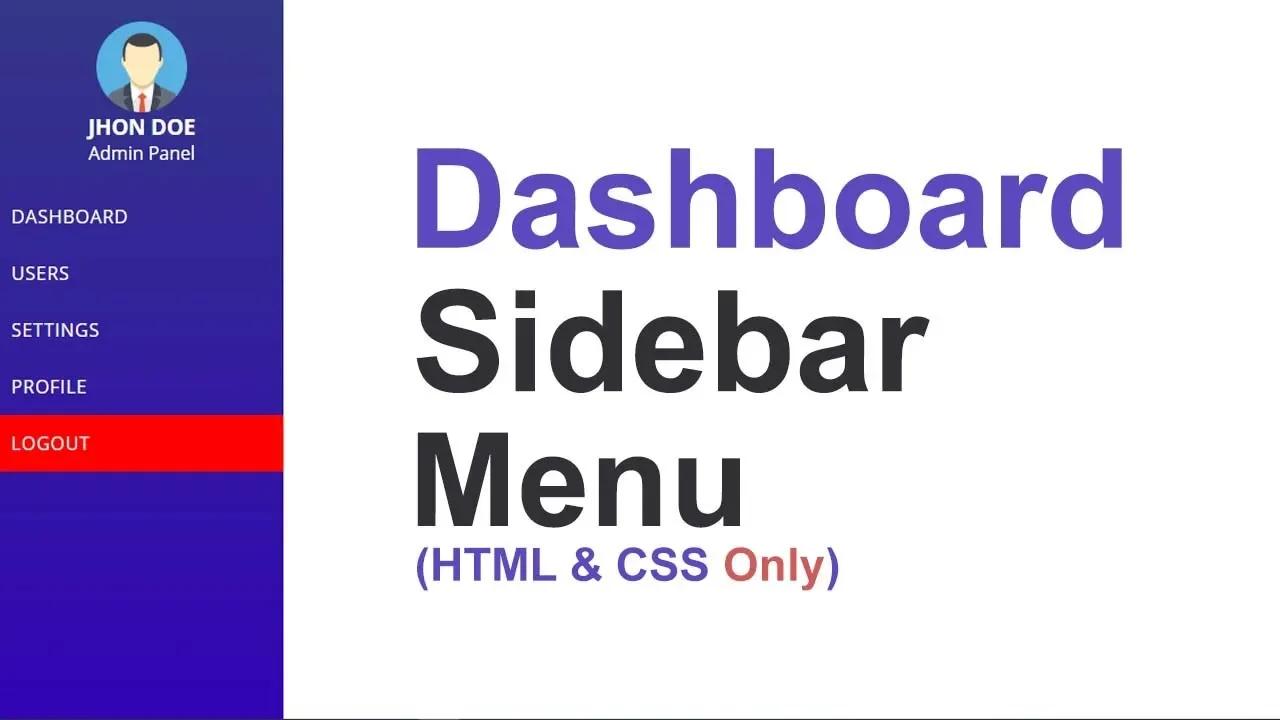 Sidebar in HTML and CSS only 😀 #html #css #sidebar