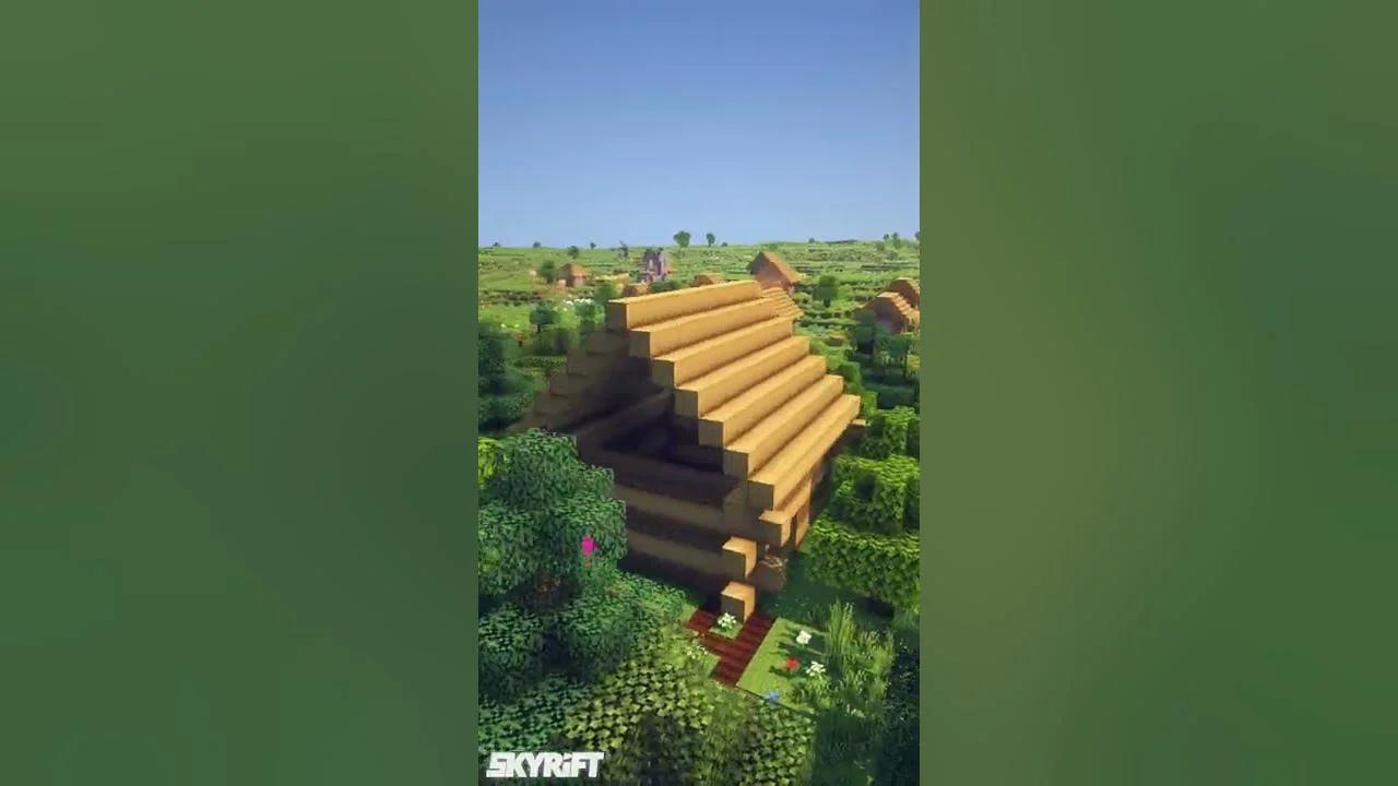 Minecraft Simple Log Cabin Shorts Timelapse