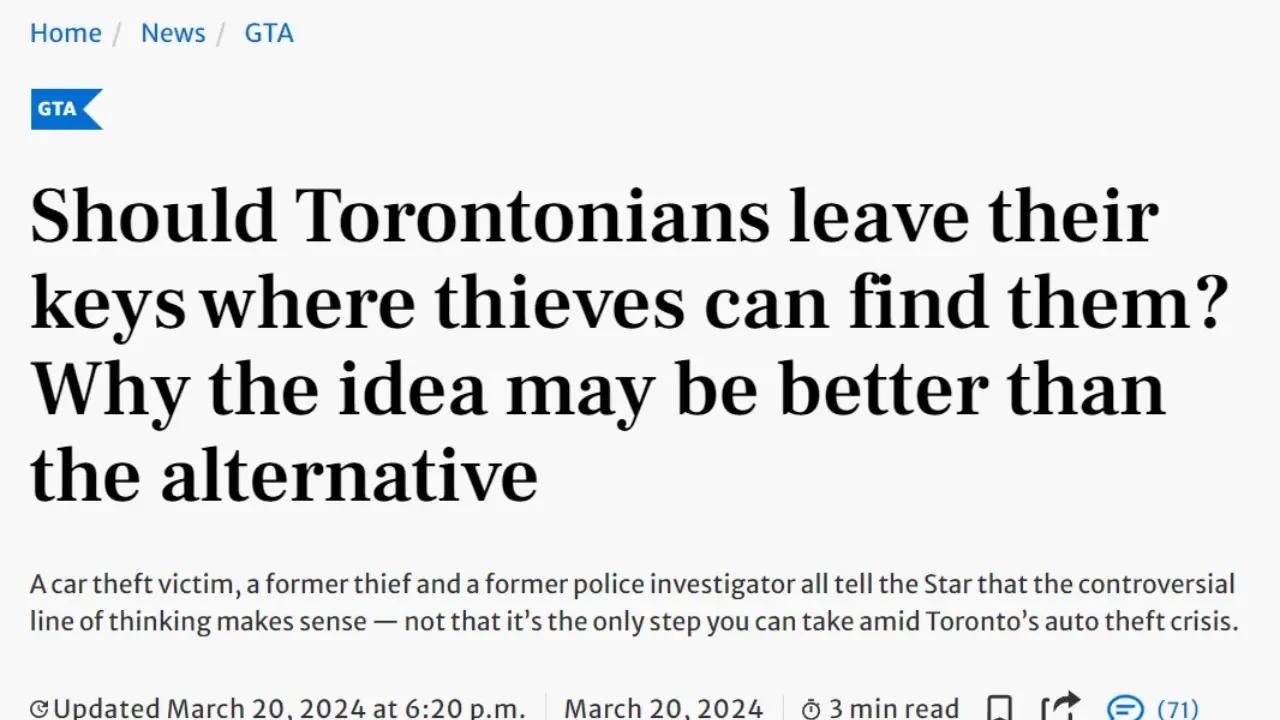 argie-award-nominee-toronto-police-encourage-residents-to-leave-car