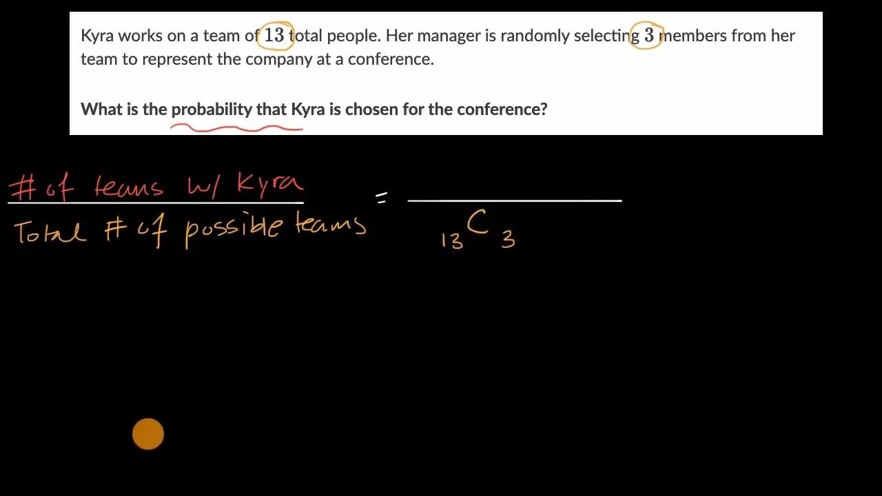 Probability With Two Combinations Example Choosing Groups