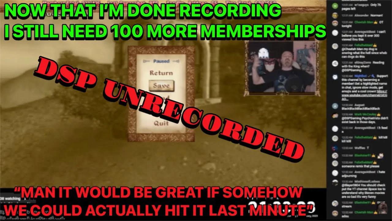 DSP Unrecorded Ends His Stream Begging For 100 Memberships