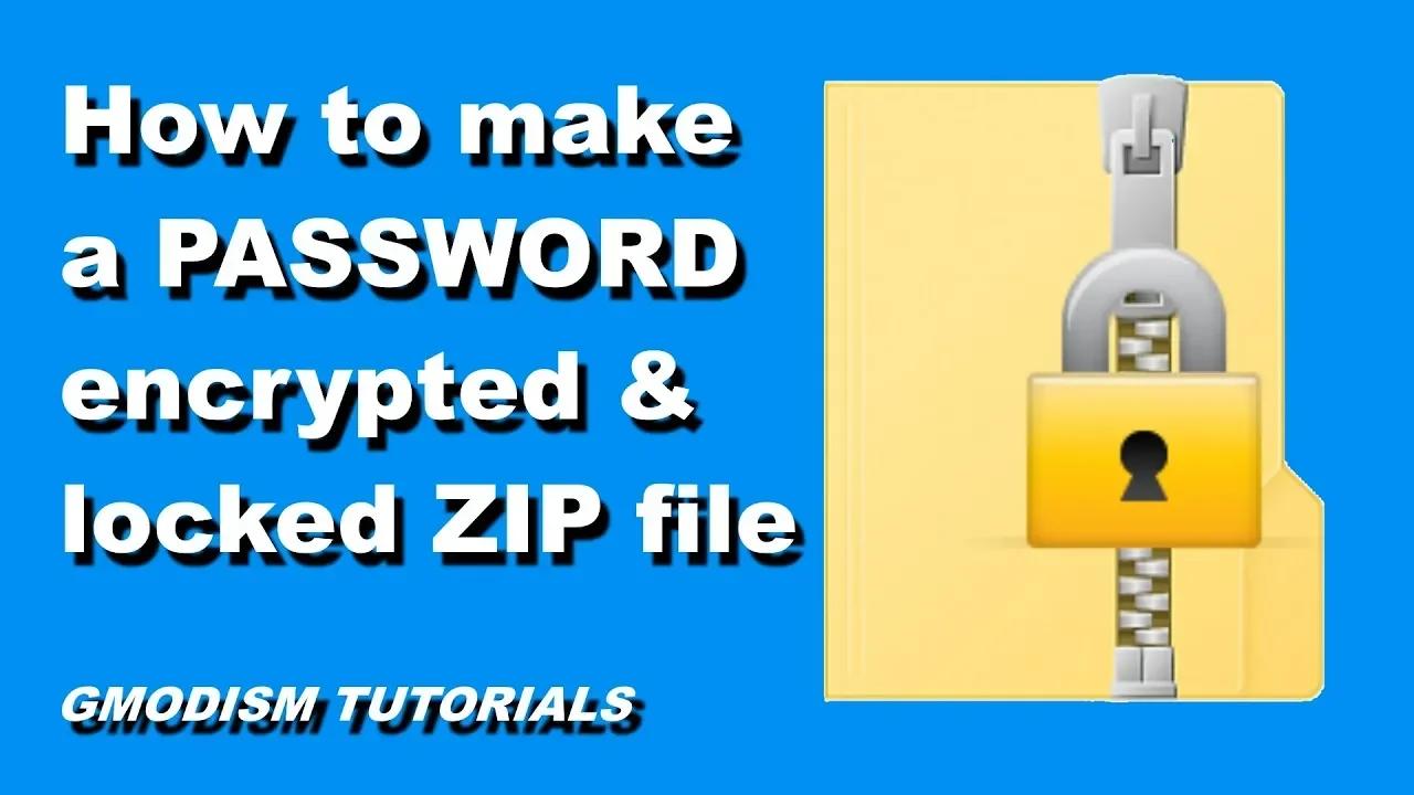 how to make zip file password protected