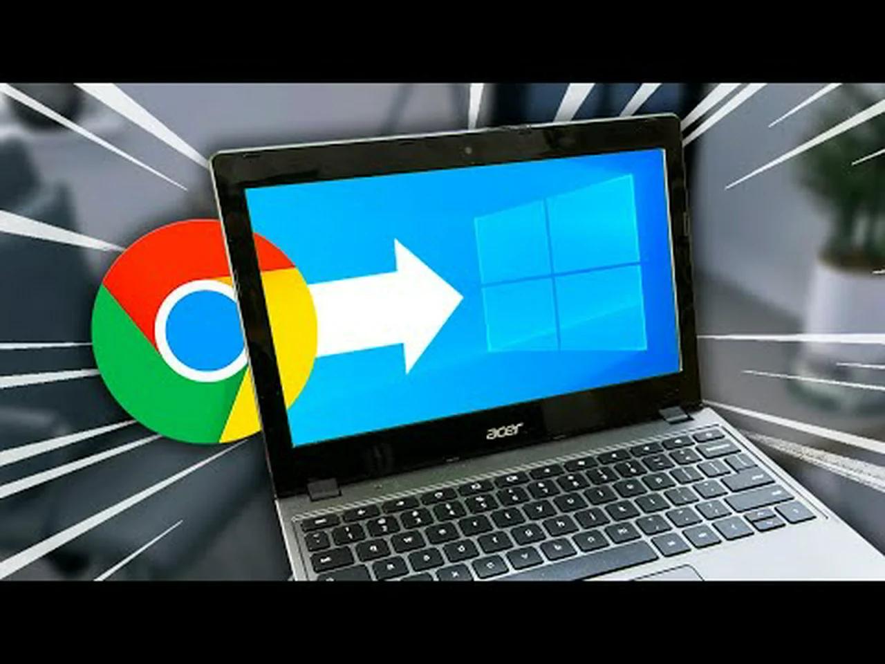 how to install windows 10 on chromebook acer