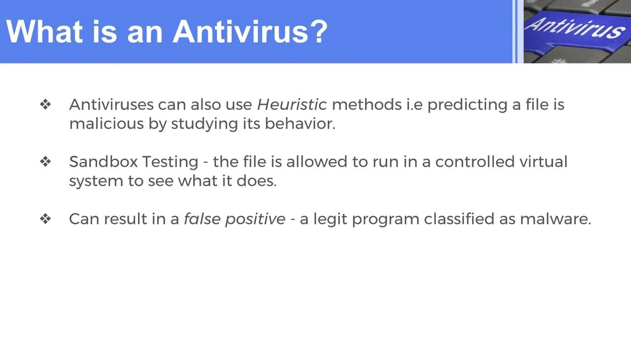 How An Antivirus Works