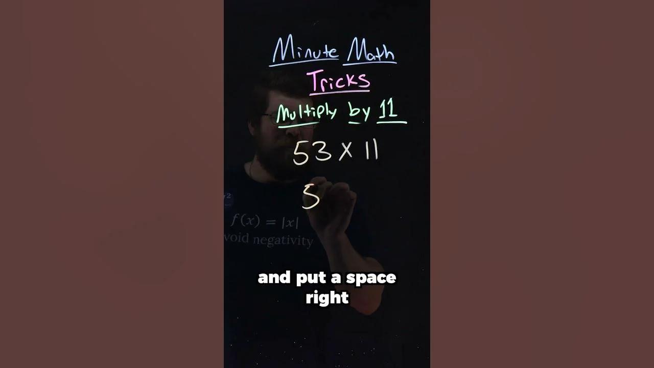 Multiply any 2-digit number by 11 in your Head | 53x11 | Minute Math ...