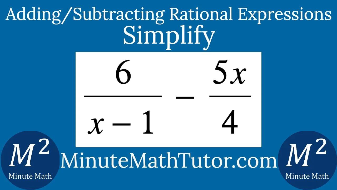 Simplify 6/(x-1)-5x/4