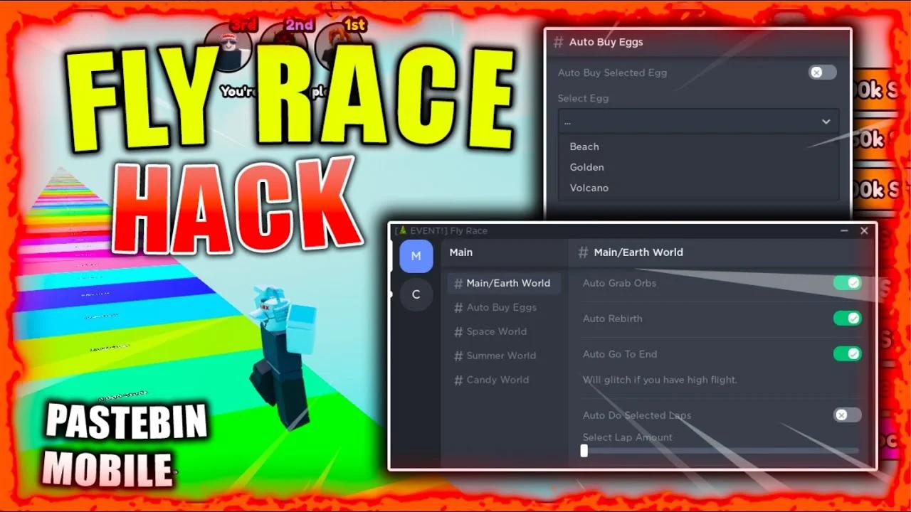 FLY RACE Script Hack Pastebin | INFINITE TROPHY, AUTO FARM, AUTO ...