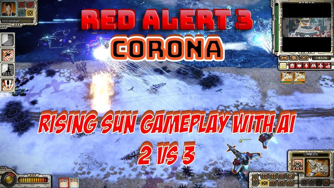 Command and Conquer Red Alert 3 Corona - Rising Sun Vs Allies Gameplay