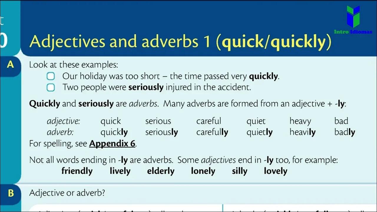 098 101 Adjectives And Adverbs English Grammar In Use Units 98