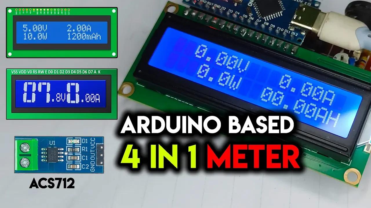 How To Make Arduino Based 4 In 1 Meter, Volt Ampere Watt and Ampere ...
