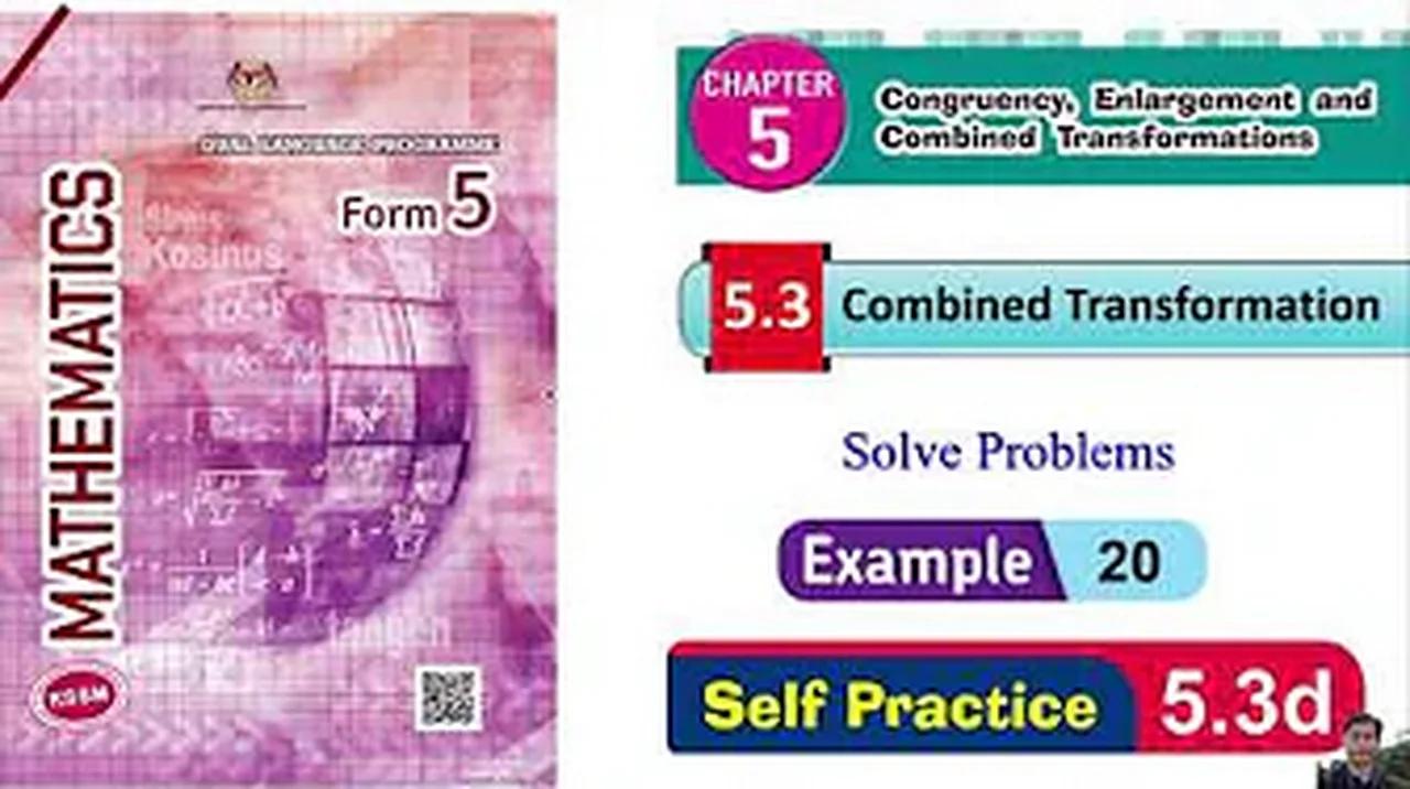 #KSSM #MATHEMATICS FORM 5 Solve Problem involving Combined # ...